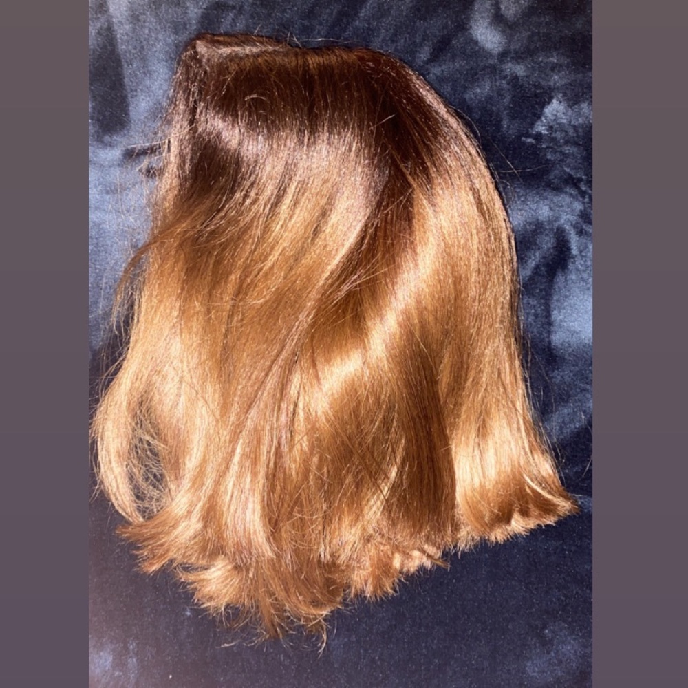 Human hair/synthetic blend wig